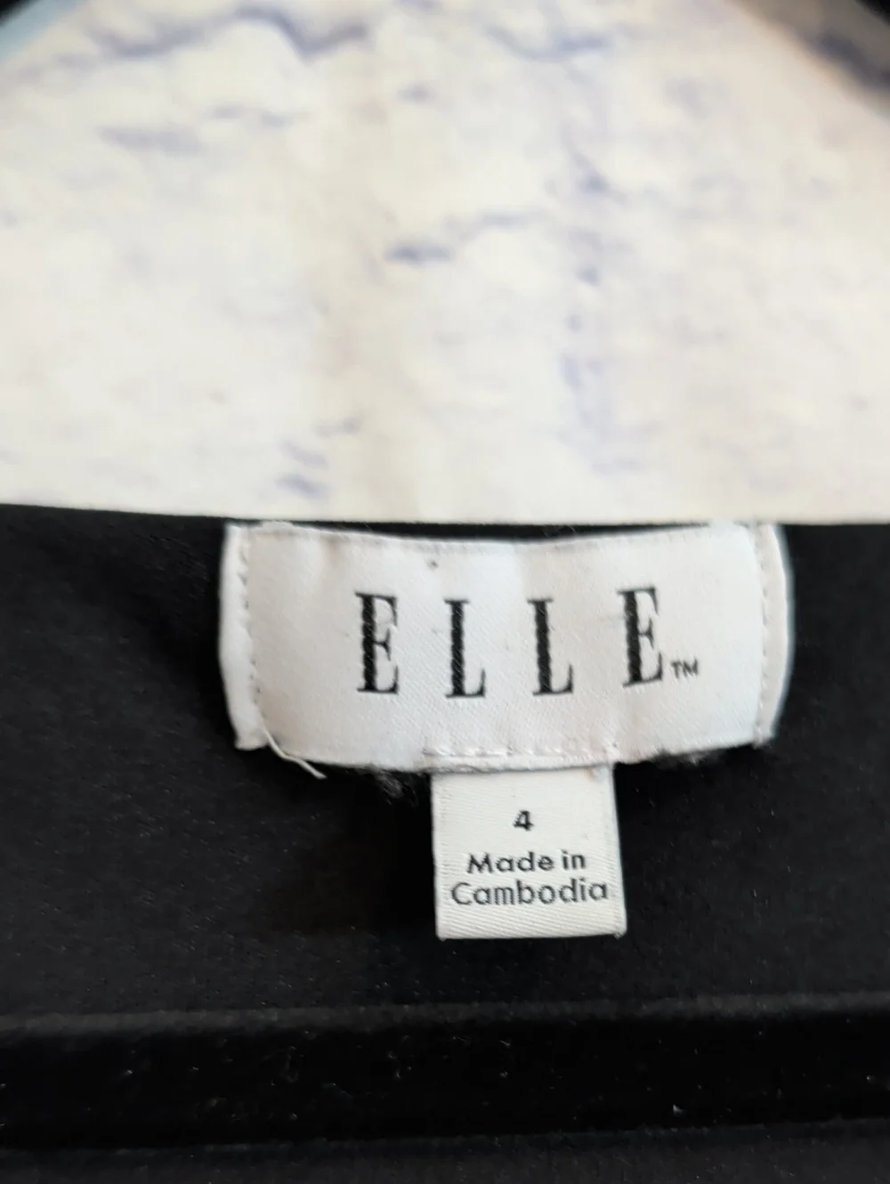 Elle Black & White Sleeveless Eyelet Fit-&-Flare Dress - Size 4 - Picture 5 of 8